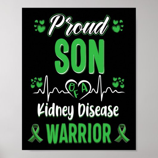 Zoon Nierziekte Warrior Awareness Lint Groen Poster (Voorkant)