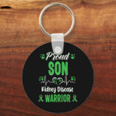 Zoon Nierziekte Warrior Awareness Lint Groen Sleutelhanger (Voorkant)