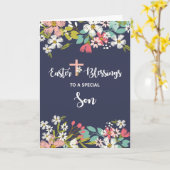 Zoon-paasverzakkingen van Risen Christus Flowers Kaart (Gele Bloem)