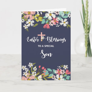 Zoon-paasverzakkingen van Risen Christus Flowers Kaart