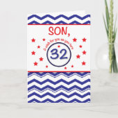 Zoon, Patriottische 32e verjaardag Kaart (Voorkant)