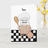 Zoon personaliseren Vaderdag grillige kabouter che Kaart (Gele Bloem)