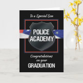 Zoon, Politie Academie Afstuderen Gefeliciteerd Kaart (Gele Bloem)
