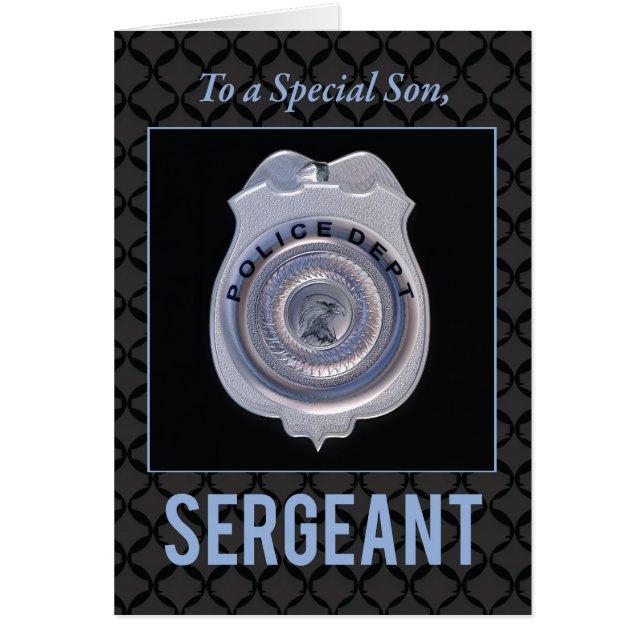 Zoon, promotie voor brigadier in politie (Voorkant)