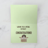 Zoon Puppy in Box Verjaardag Kaart (Binnen)