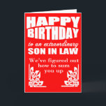 zoon rechtjarig kaart<br><div class="desc">wenskaarten voor de verjaardag van de zoon ,  grappig zoon met advocatenbewijs</div>