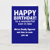 zoon rechtjarig kaart (Voorkant)