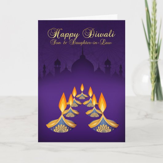 Zoon & Schoondochter, Diwali Wenskaart, Kaart (Voorkant)