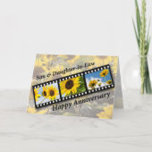 Zoon & schoondochter, Jubileum zonnebloem Kaart (Voorkant)