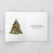 Zoon & schoondochter Kerstboom Feestdagen Kaart (Binnen)