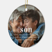 Zoon | Sentimentele foto KeepSake Kerstmis Keramisch Ornament (Links)