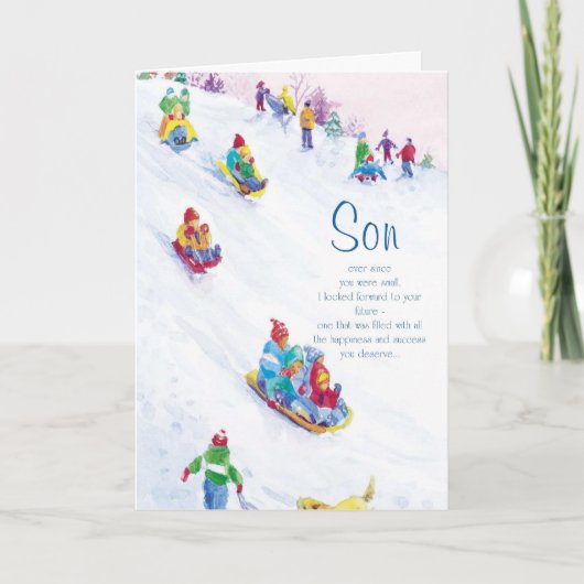 Zoon sinds u Klein was, Feestdagen Kaart (Voorkant)