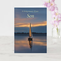 Zoon Sympathie met Serene Zeegezicht Zeilboot