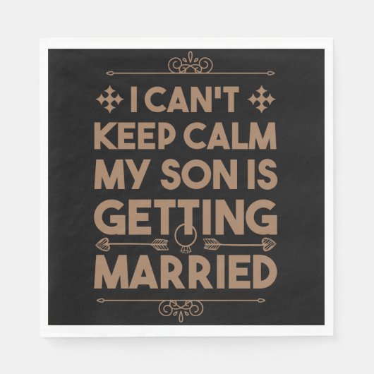 Zoon Trouwt vrijgezellenfeest bruidsmeisjes Servet (Voorkant)