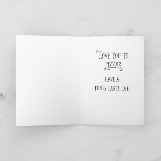 Zoon Tween Pizza denkt aan jou Kaart (Binnen)