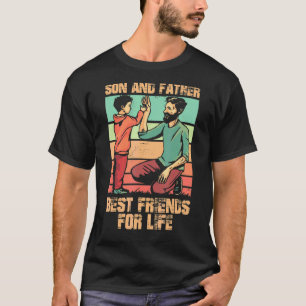 Zoon Vader Beste Voor Leven Vrienden Papa Papa Kin T-shirt
