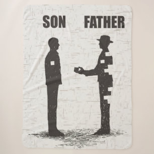 Zoon Vader Cadeau voor vader van zoon, beste vad Sherpa Deken
