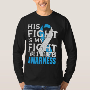 Zoon vader T1d Diabetisch type 1 Diabetes Awarenes T-shirt