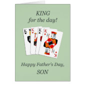 Zoon, vaderdag, koningen voor dag-speelkaarten (Voorkant)