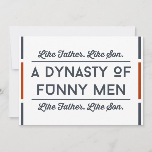 Zoon vaders dagkaarten voor hem bedankkaart (Voorkant)