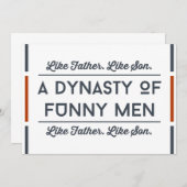 Zoon vaders dagkaarten voor hem bedankkaart (Voorkant / Achterkant)