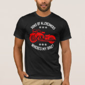 Zoon van Alzheimer Waar is mijn fiets ©WhiteTigerL T-shirt (Voorkant)