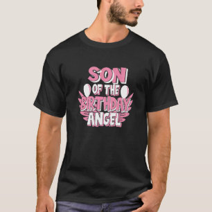 Zoon van de Birthday Angel Girls Party T-shirt