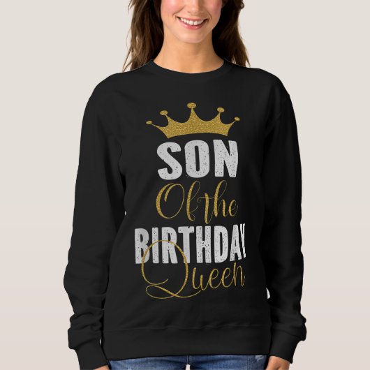 Zoon van de Birthday Queen Women Bday Party Gift f Trui (Voorkant)
