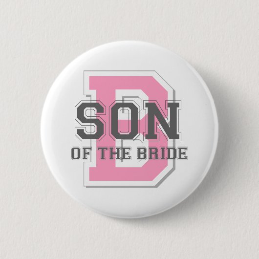 Zoon van de Bride Cheer Ronde Button 5,7 Cm (Voorkant)
