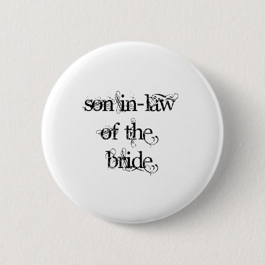 Zoon van de Bride Ronde Button 5,7 Cm (Voorkant)