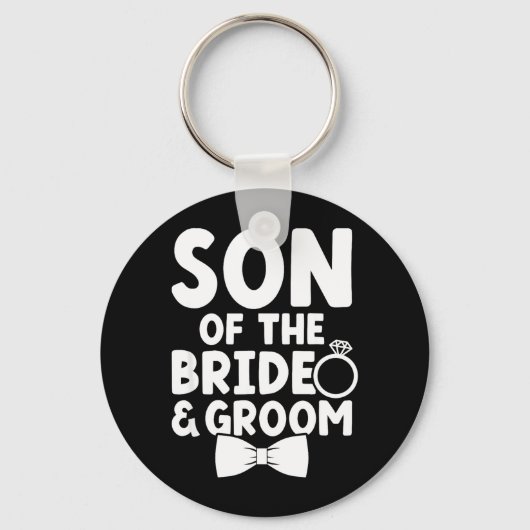 Zoon van de Bruid en Bruidegom Zoon Trots Bruiden Sleutelhanger (Voorkant)