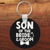 Zoon van de Bruid en Bruidegom Zoon Trots Bruiden Sleutelhanger (Voorkant)