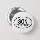 Zoon van de bruidbruidsovale ronde button 5,7 cm (Voorkant /achterkant)