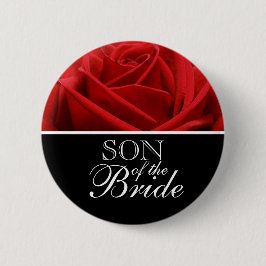 Zoon van de bruidweddenschappen ronde button 5,7 cm