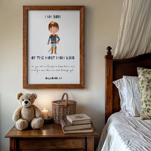 Zoon van de Koning Christelijk Baby Print