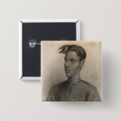 Zoon van de Sultan, Sooloo, Filipijnen Vierkante Button 5,1 Cm (Voorkant /achterkant)