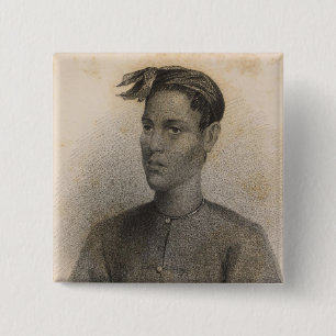 Zoon van de Sultan, Sooloo, Filipijnen Vierkante Button 5,1 Cm
