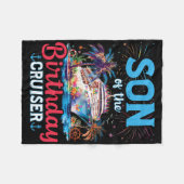 Zoon van de verjaardag Cruiser Funny Cruise verjaa Fleece Deken (Voorkant (Horizontaal))