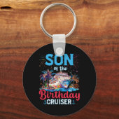 Zoon van de verjaardag Cruiser Funny Cruise verjaa Sleutelhanger (Voorkant)