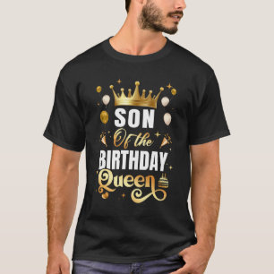 Zoon van de Verjaardag Koningin Grappige Bijpassen T-shirt