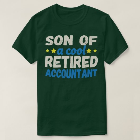 Zoon van een bejaarde bankbediende t-shirt (Design voorkant)