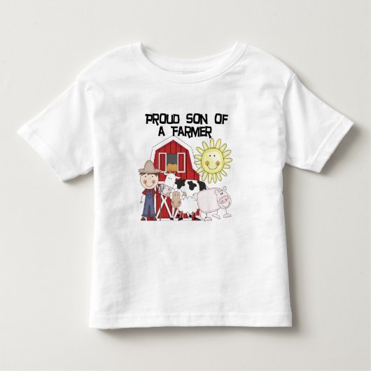 Zoon van een boerenoverhemd en -geschenken kinder shirts (Voorkant)