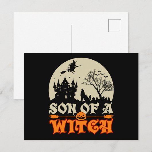 Zoon van een heks briefkaart (Voorkant / Achterkant)