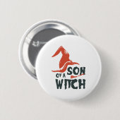 Zoon van een heks ronde button 5,7 cm (Voorkant /achterkant)