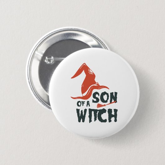 Zoon van een heks ronde button 5,7 cm (Voorkant /achterkant)