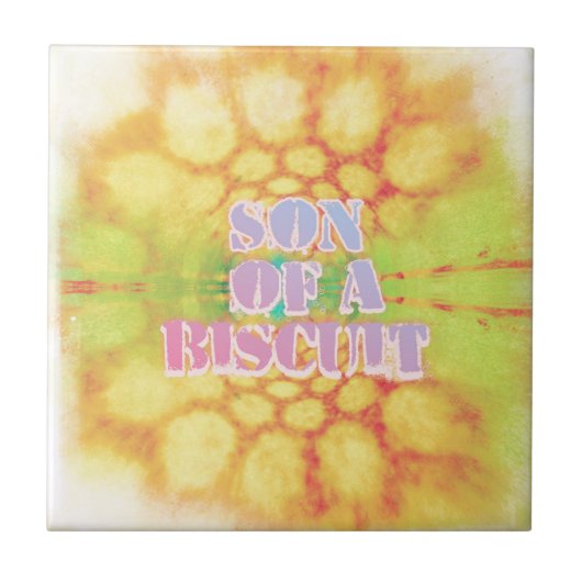 Zoon van een koekje, Granny Swears Series Tegeltje (Voorkant)