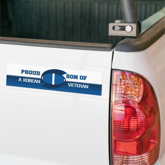 Zoon van een Koreaans Veteraan Bumpersticker (Op Truck)