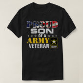 Zoon van een legerveteranenpremie t-shirt (Design voorkant)
