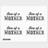 Zoon van een moeder rechthoekige sticker (Vel)