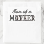 Zoon van een moeder rechthoekige sticker (Tas)